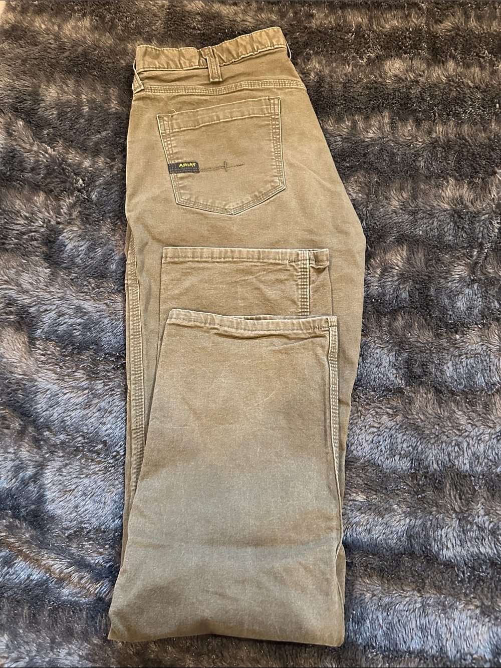 Ariat Men's Khaki Work Chinos - Brown/Tan